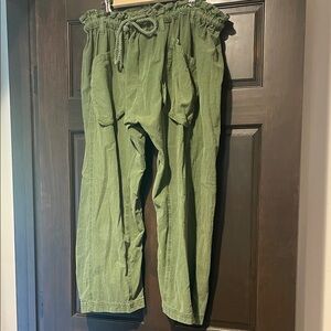 Free People Green Drawstring Pants
